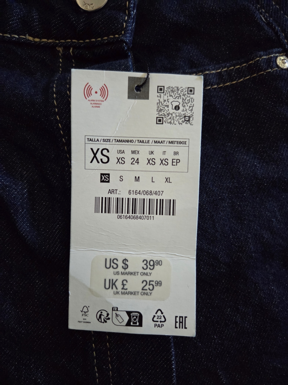 Zara Dark Blue Denim Jacket and Skirt Set - Picture 4 of 16